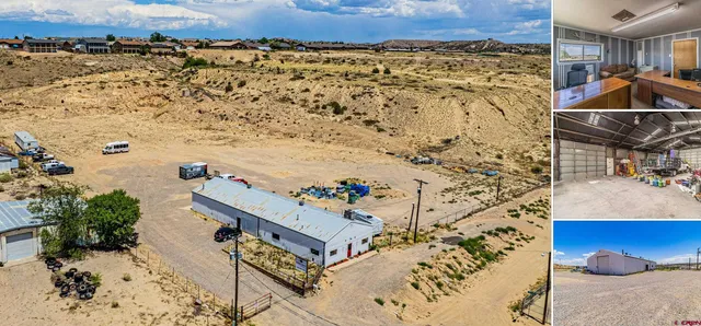 an aerial view of a highlighted house