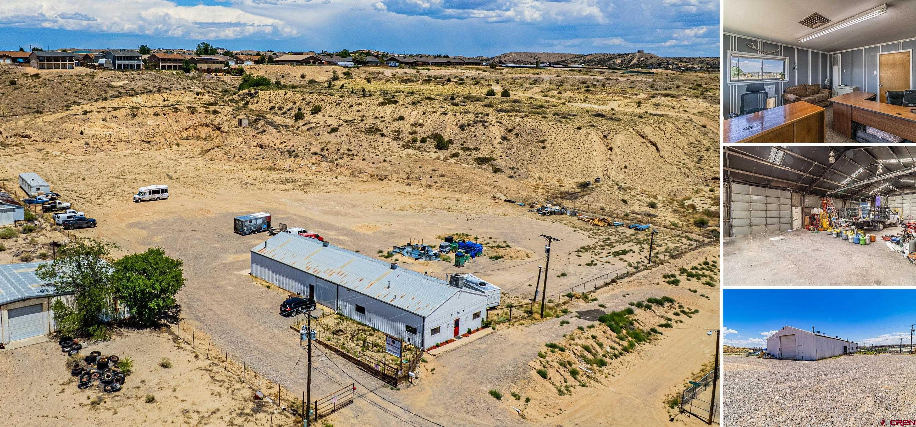 an aerial view of a highlighted house