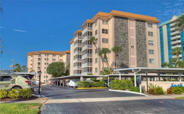 a front view of a building with street view