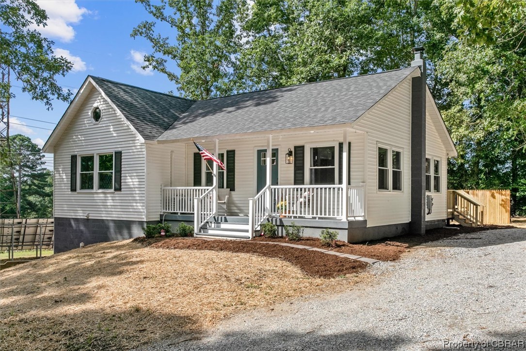 8636 Diascund Road Lanexa, VA 23089 - Photo 3 of 50 View of front facade featuring a porch