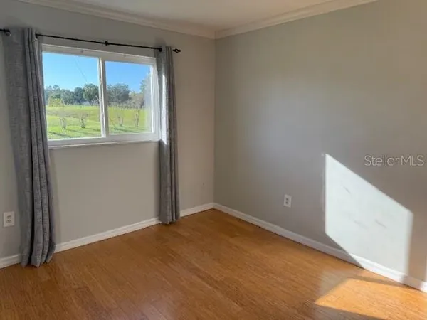 an empty room with a window