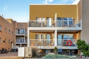 a front view of a multi story building