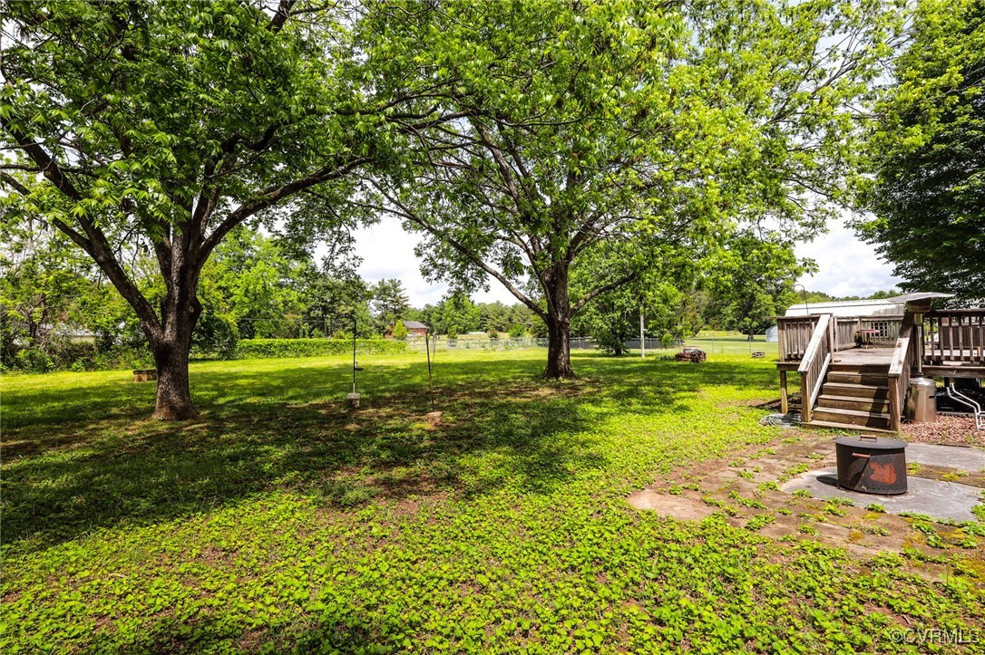 8229 Little Florida Road Mechanicsville, VA 23111 - Photo 18 of 40 View of yard with a deck