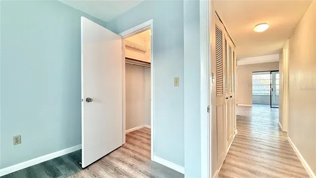 a view of a bathroom from the hallway