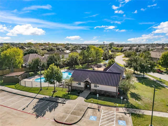 a view of a terrace with a bench