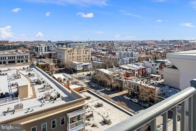 a view of an entryway and workspace