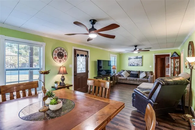 a room with lots of wooden furniture and lots of wooden furniture