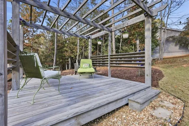 a view of outdoor space with seating space