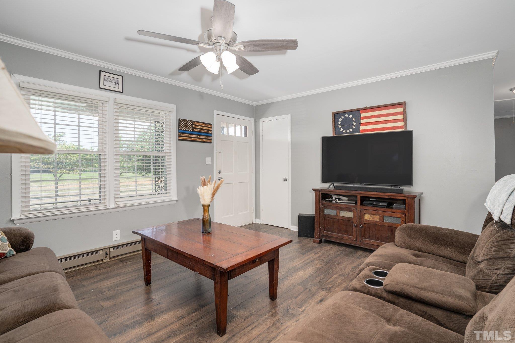 617 3rd Street Spring Hope, NC 27882 - Photo 21 of 23 a living room with furniture and a flat screen tv
