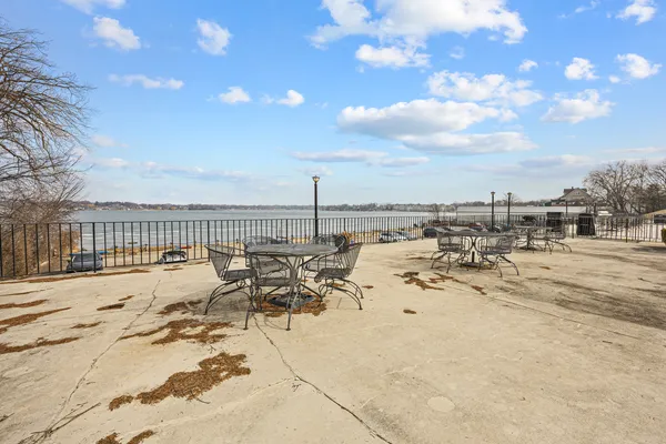 a view of a terrace with sitting space