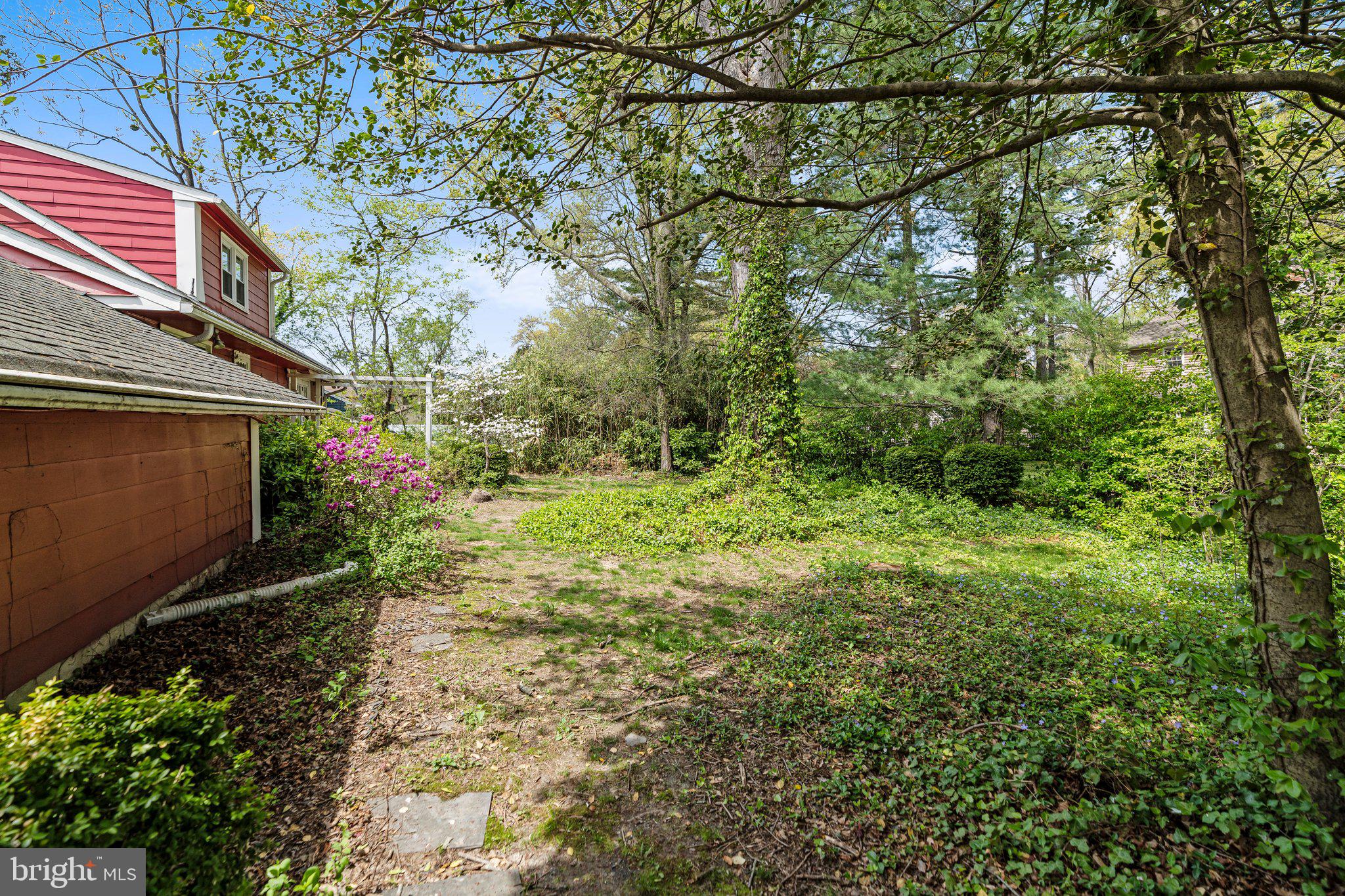 304 Bortons Mill Road Cherry Hill, NJ 08034 - Photo 33 of 35 a view of a yard with plants and a large tree
