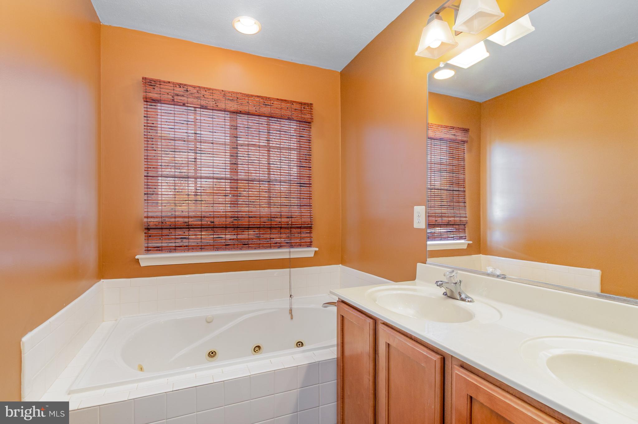 124 Maple Leaf Drive Rising Sun, MD 21911 - Photo 27 of 46 a bathroom with a tub sink and mirror