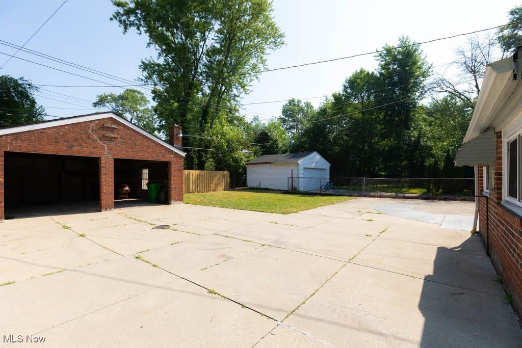 4045 Colony Road South Euclid, OH 44121 - Photo 23 of 25 backyard area and 2 car detached garage