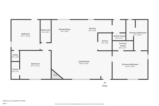 front view of house with a yard