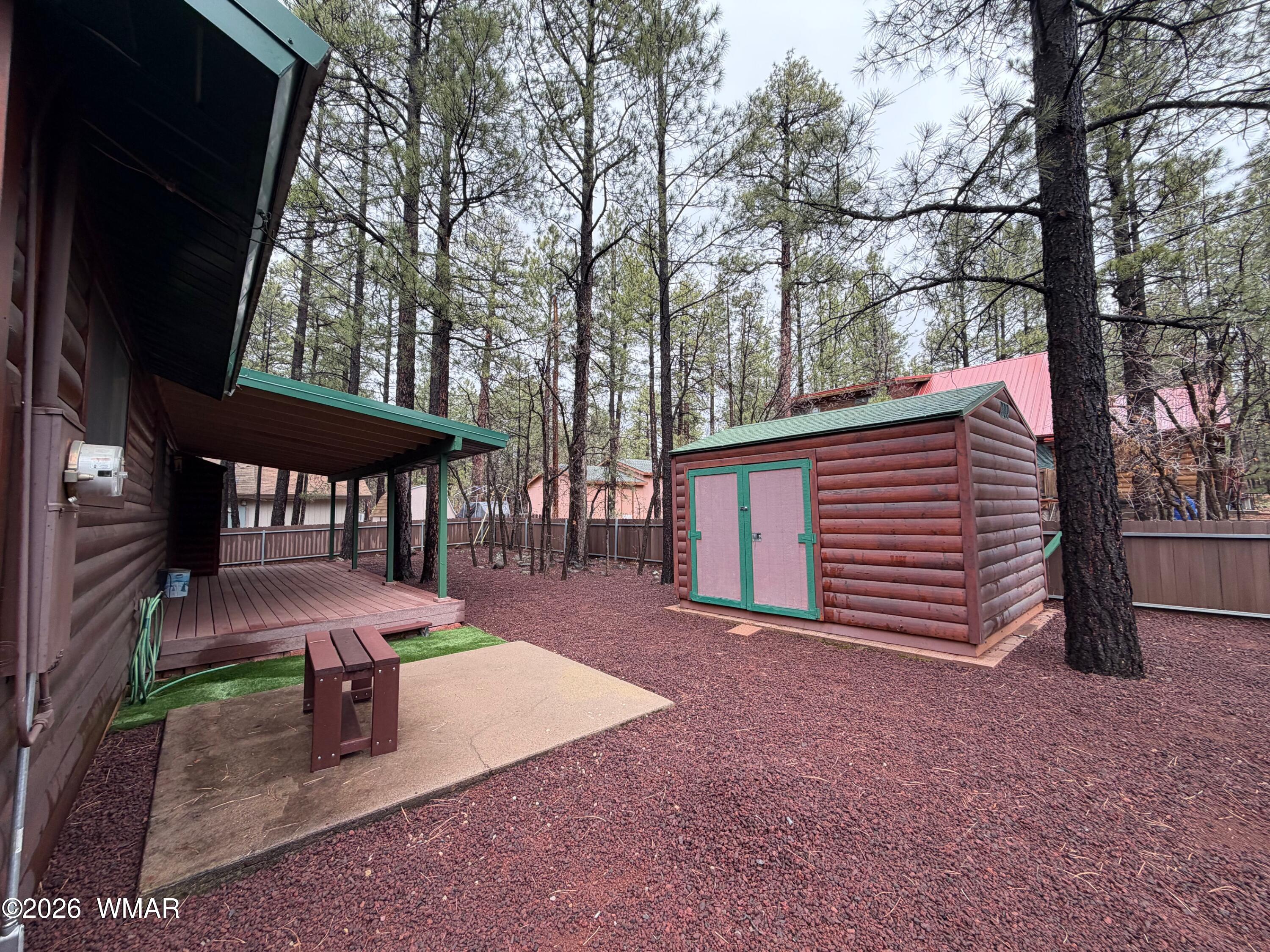 3225 Turkey Track Road Pinetop, AZ 85935 - Photo 19 of 25 back yard with 12x12 shed
