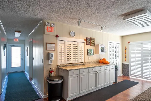 a view of street with small shops
