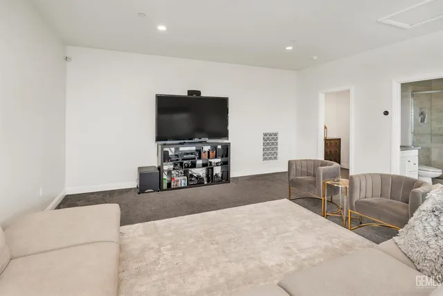 a view of a swimming pool and an outdoor space