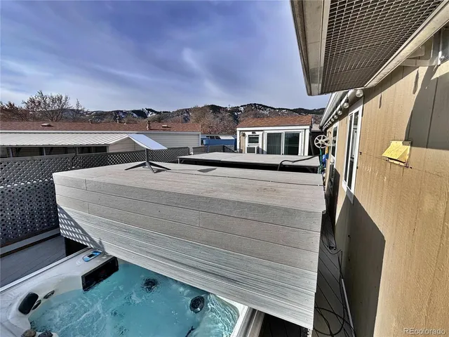 a view of outdoor space with seating area