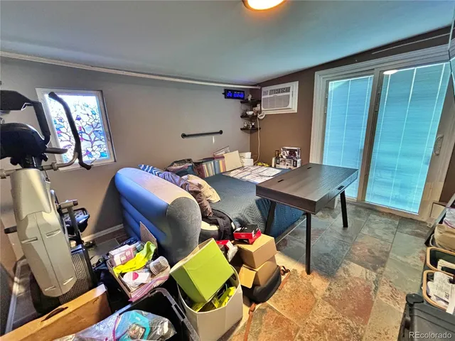 a view of a closet area