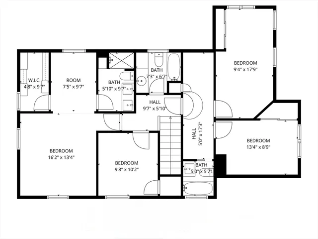 a picture of a bench in a white house