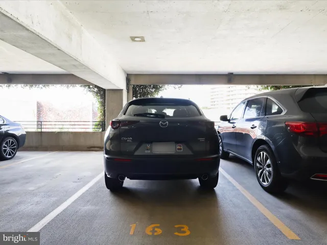 a car parked in parking space