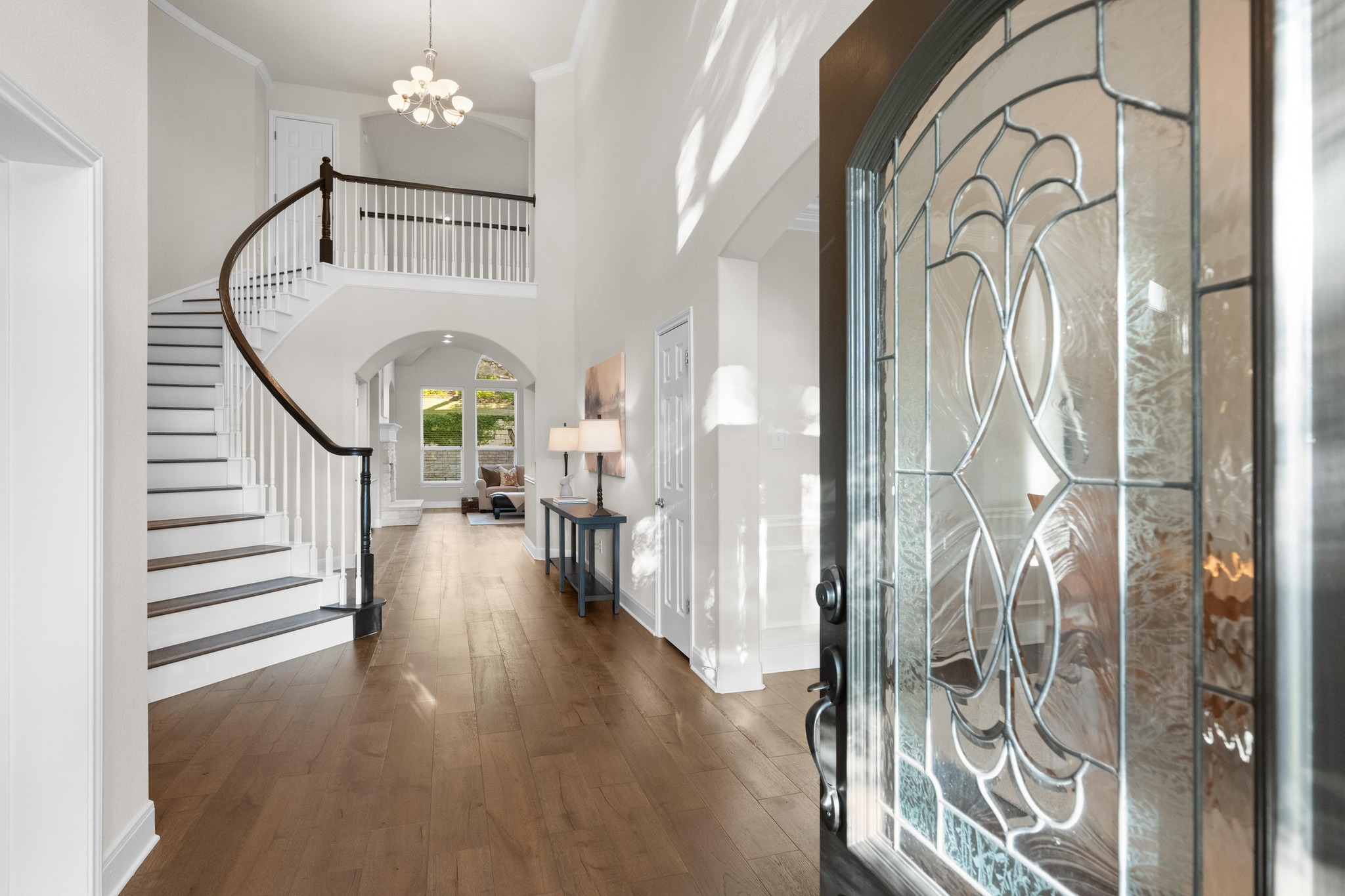 3713 Soledad Court Austin, TX 78732 - Photo 5 of 40 a view of entryway and hall with wooden floor