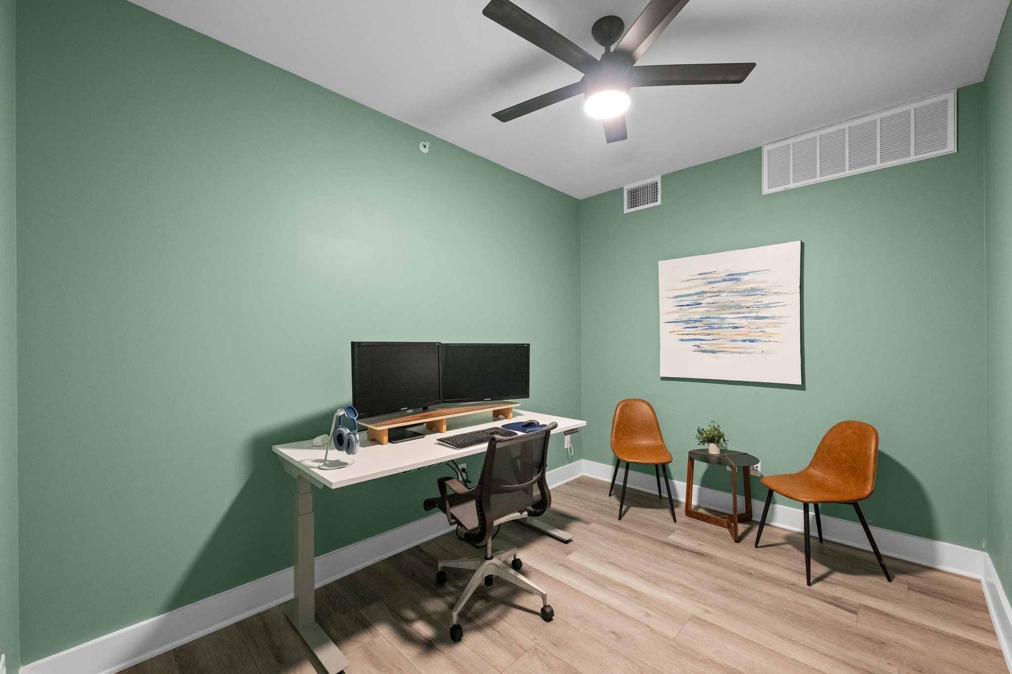 603 Davis Street, Unit 1002 Austin, TX 78701 - Photo 19 of 40 a view of a workspace with furniture and a window