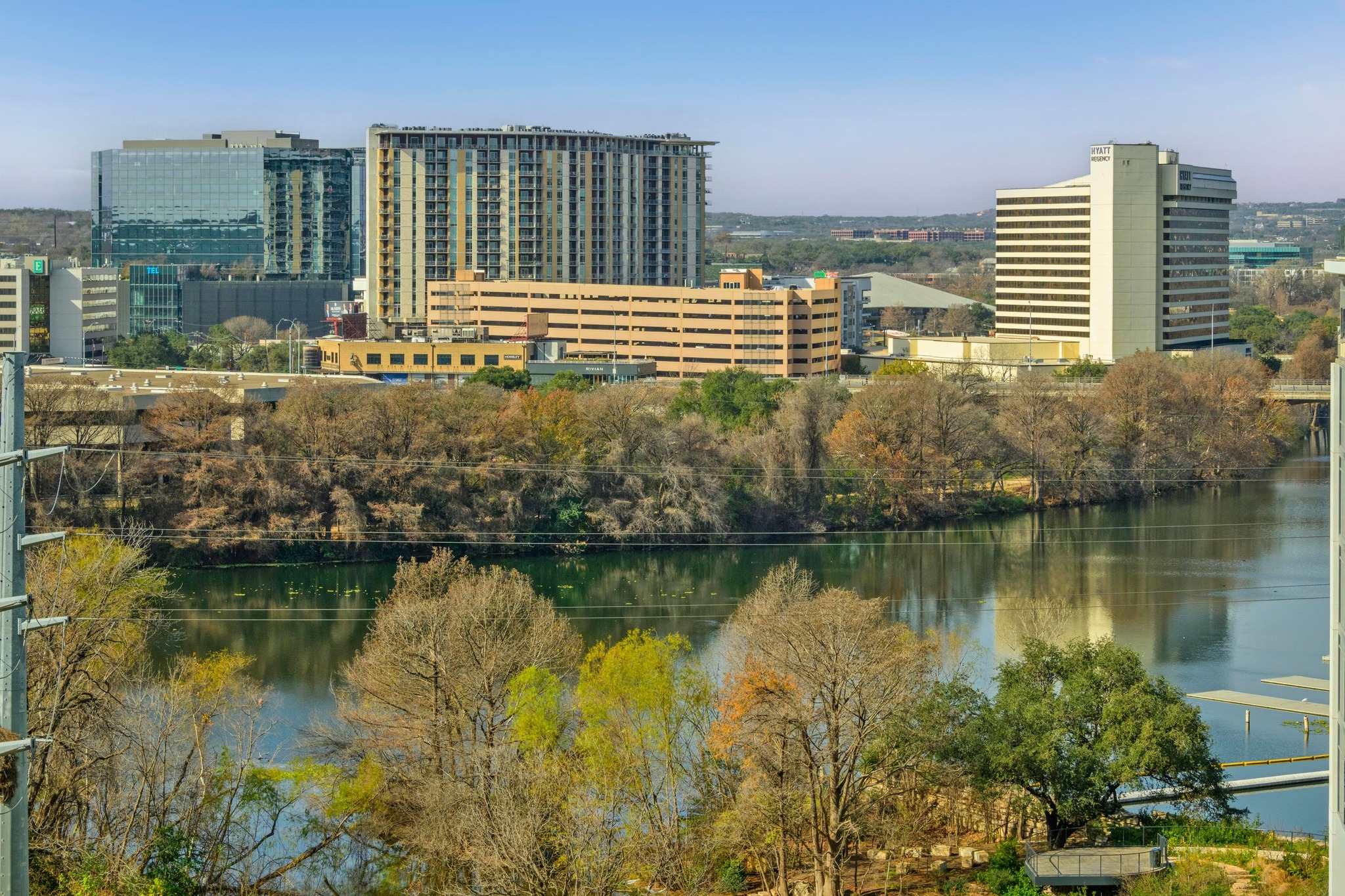 603 Davis Street, Unit 1002 Austin, TX 78701 - Photo 33 of 40 a view of a lake with tall buildings