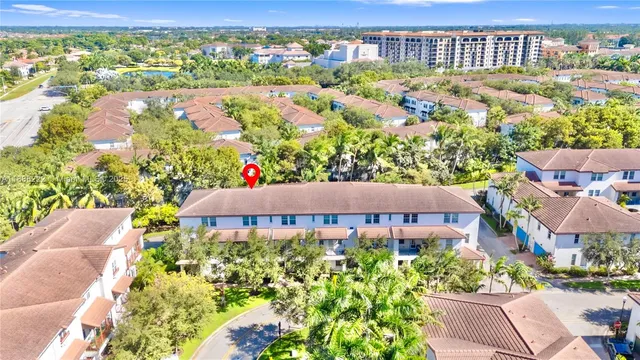 an aerial view of multiple house