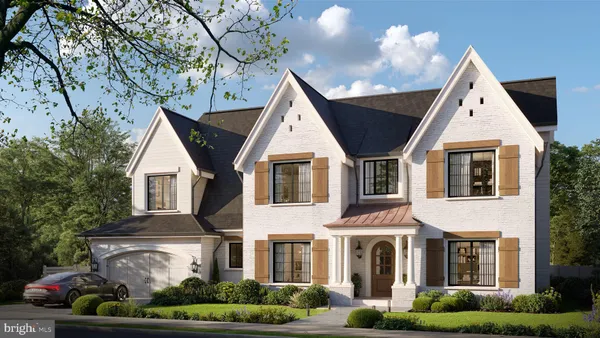 a view of a brick house with a yard