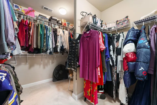 a view of a walk in closet