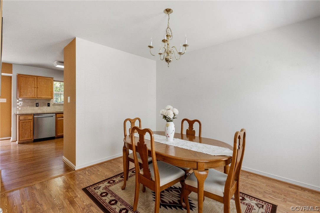 6708 Gills Gate Court Chesterfield, VA 23832 - Photo 7 of 34 a view of a dining room with furniture and wooden floor