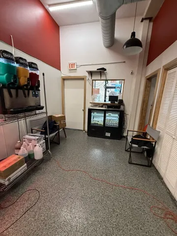 a view of storage and utility room