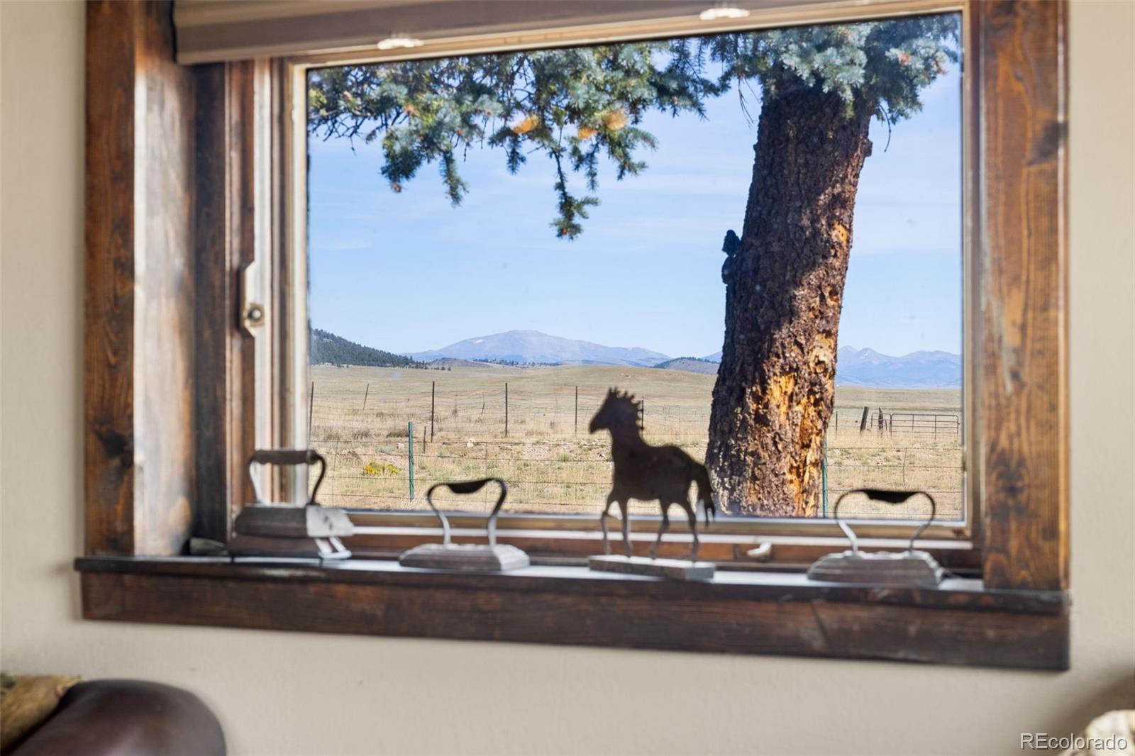 154 Mariposa Street Hartsel, CO 80449 - Photo 7 of 48 a view of a living room with a large window and potted plant