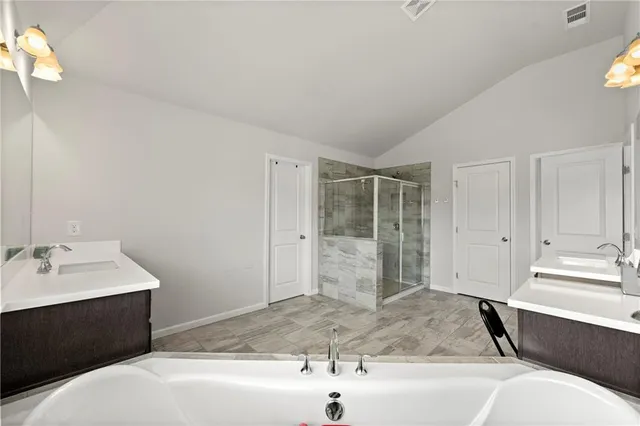 a kitchen with a stove and a microwave