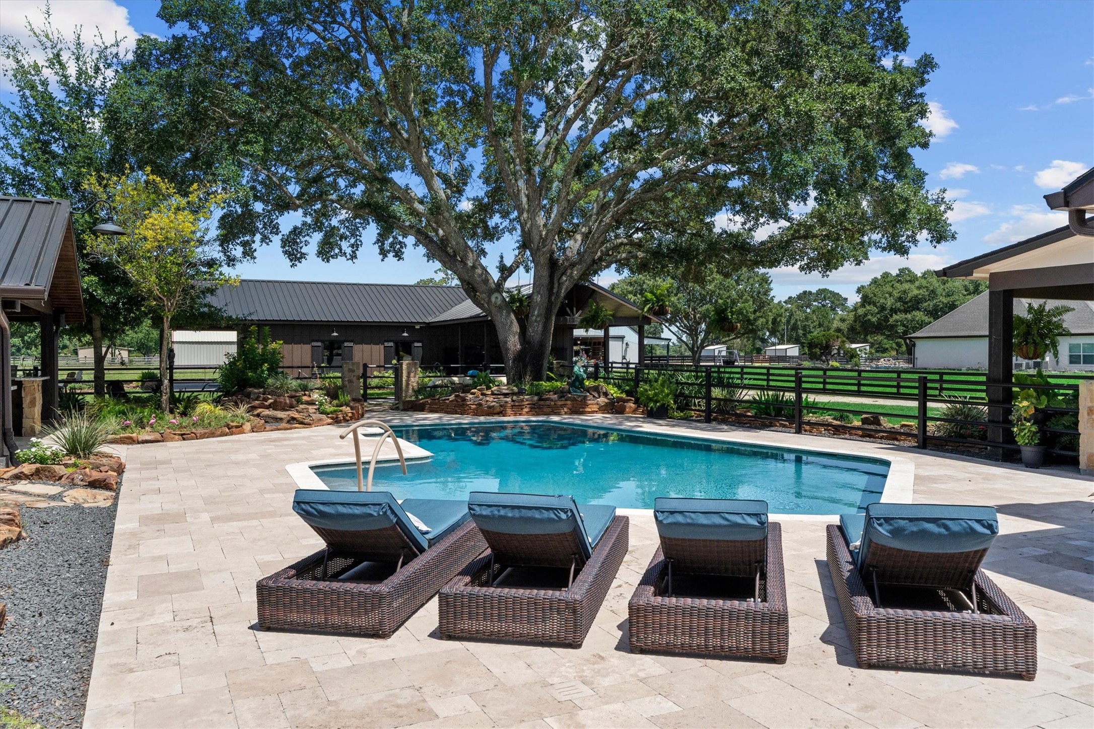 18003 Kitzman Road Cypress, TX 77429 - Photo 33 of 48 The pool has been completely updated with stunning stone paver decking
