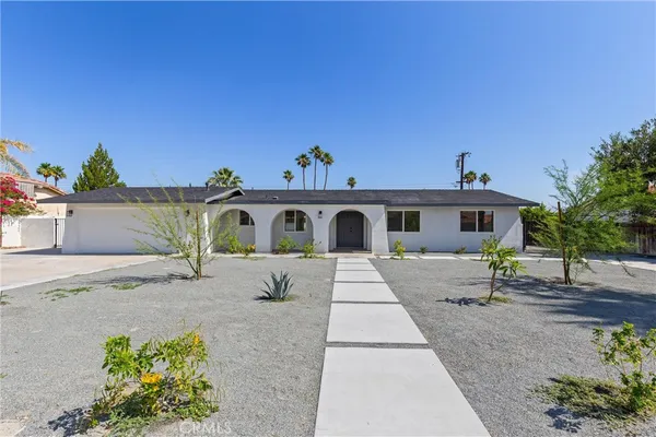 a view of a house with a patio