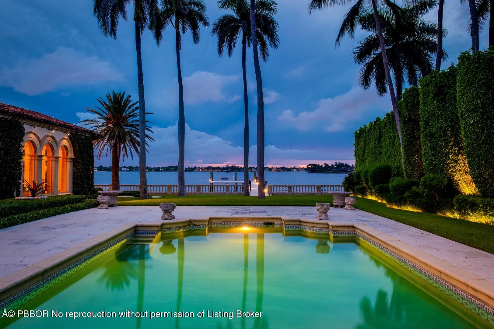 790 South County Road Palm Beach, FL 33480 - Photo 12 of 15 swimming pool with palm trees