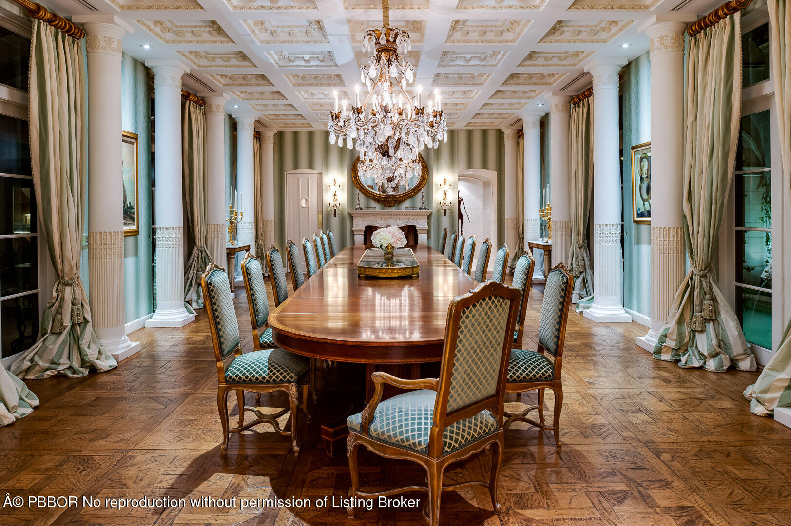 790 South County Road Palm Beach, FL 33480 - Photo 6 of 15 a view of a dining room with furniture and wooden floor