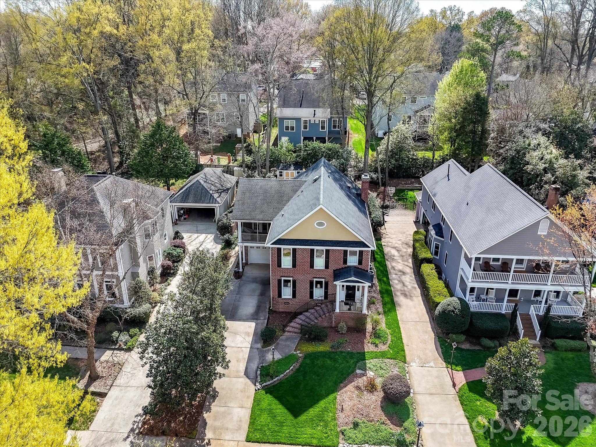 207 Hobbs Street Davidson, NC 28036 - Photo 36 of 40 a aerial view of a house