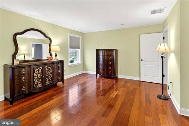 a view of a furniture in a room