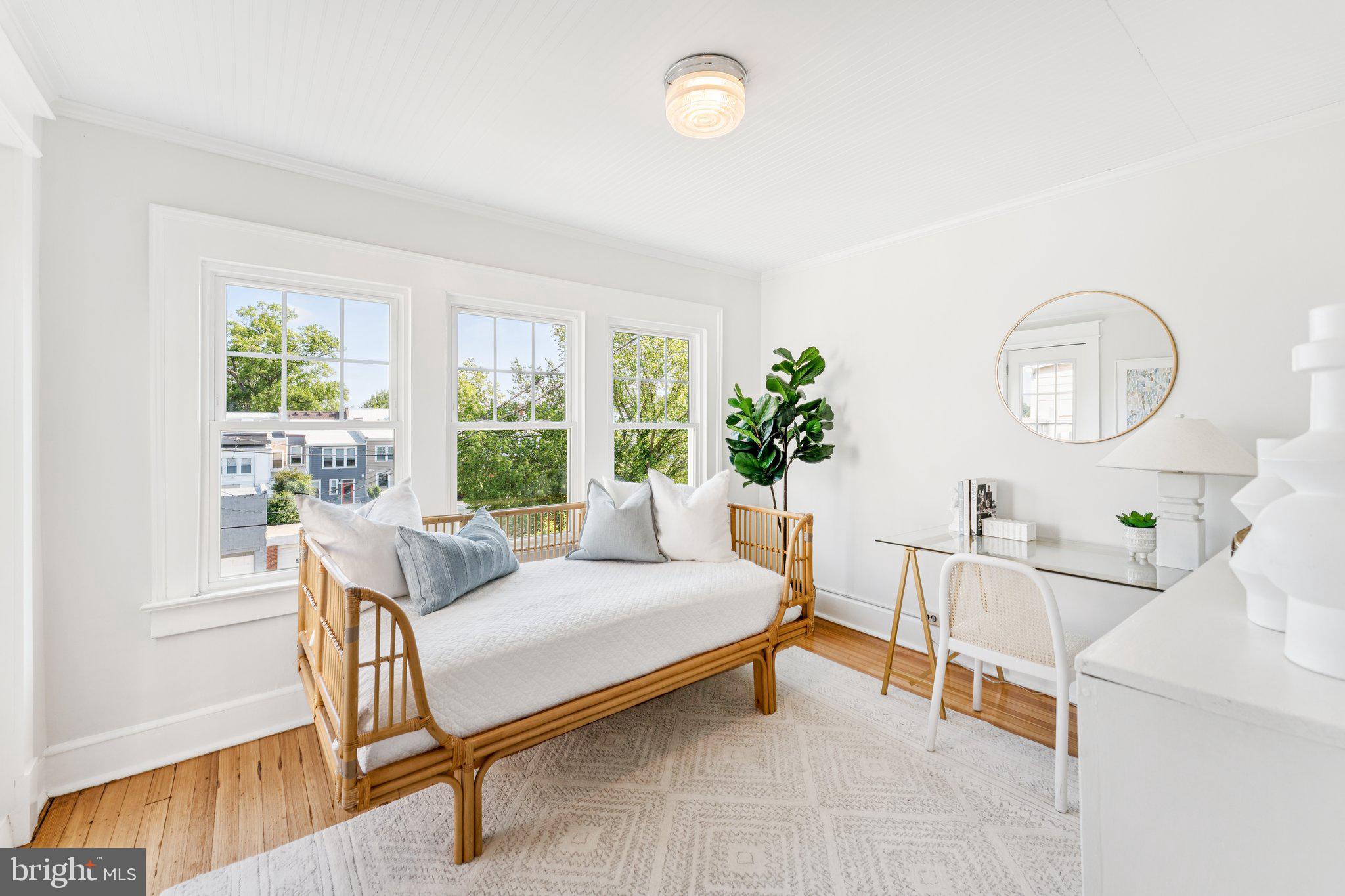 1412 Decatur Street Northwest Washington, DC 20011 - Photo 17 of 36 a living room with furniture and a potted plant