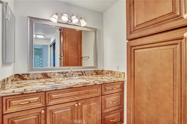 a room with a glass door