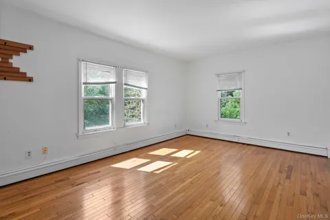 an empty room with window