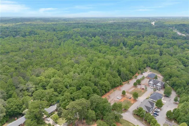an aerial view of multiple house