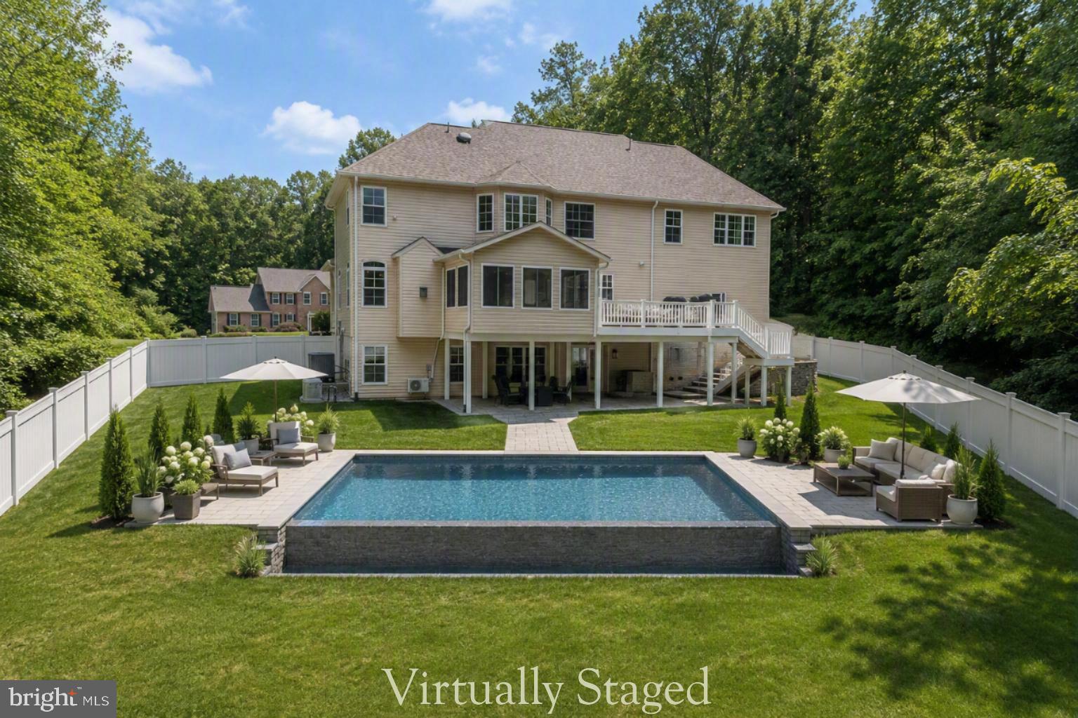 2014 Rosedale Lane Huntingtown, MD 20639 - Photo 111 of 127 Pool with fence - virtually staged