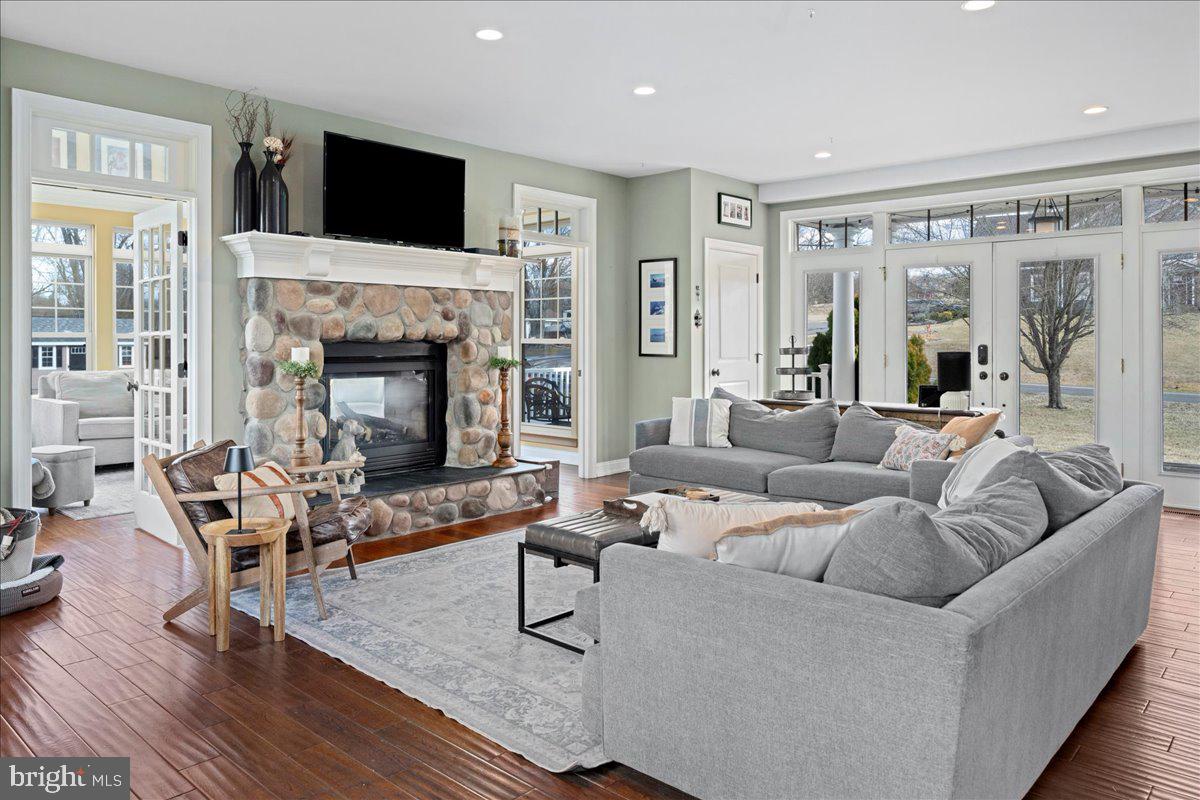 502 East Creamery Road Perkasie, PA 18944 - Photo 5 of 58 a living room with furniture fireplace and flat screen tv