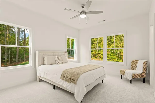 a view of empty room with windows