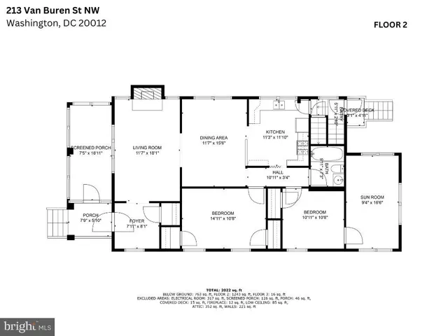 $900,000 | 213 Van Buren Street Northwest, Washington, DC 20012