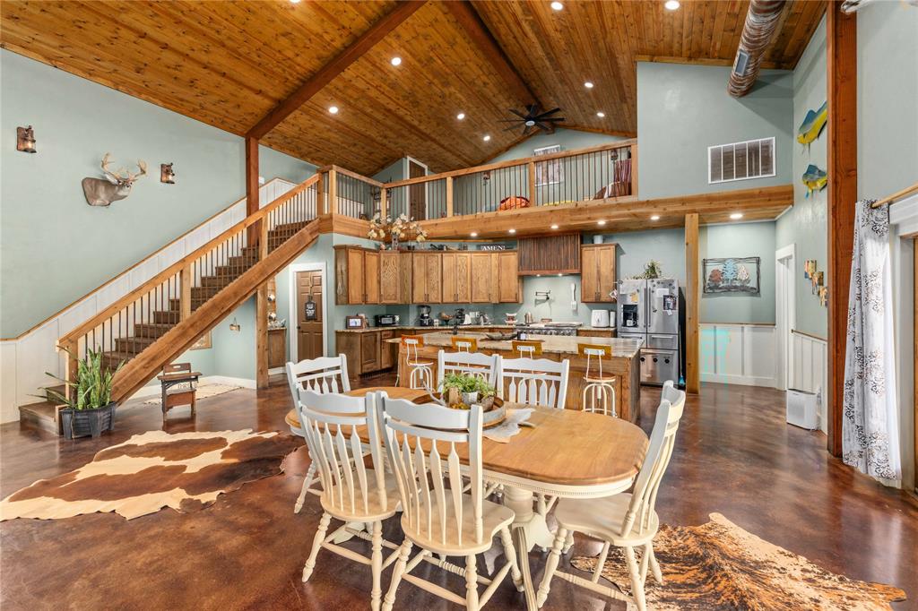 1601 County Road 156 Bangs, TX 76823 - Photo 15 of 40 a dining room with furniture and wooden floor